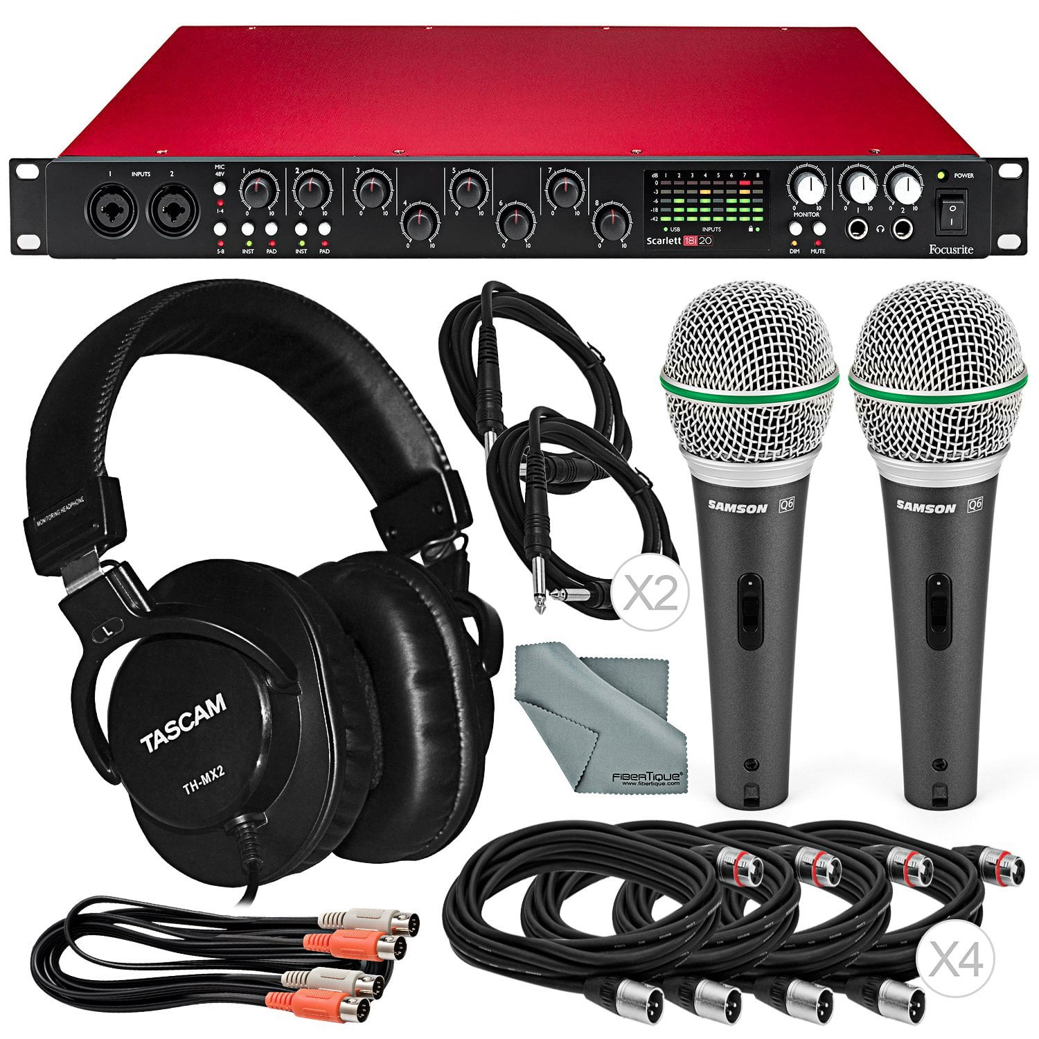 Focusrite Scarlett 18i20 USB 2.0 Audio Interface Platinum Bundle W