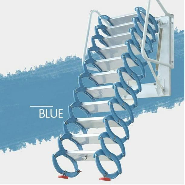 Intsupermai Wall Mounted Folding Loft Wall Ladder Stairs Attic Folding