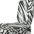 thumbnail image 3 of Designart "Black and White Geometric" Upholstered Patterned Accent Chair and Arm Chair, 3 of 5