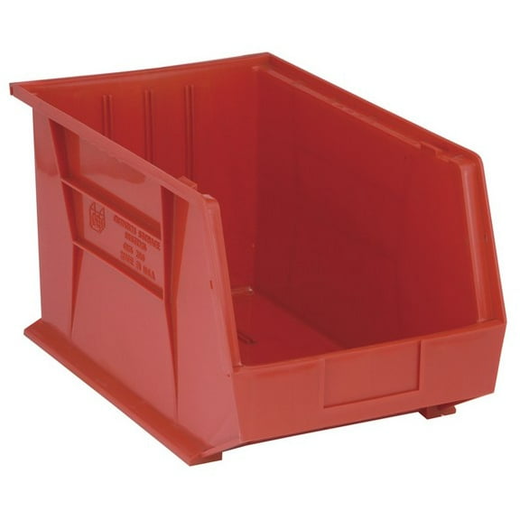 Quantum Storage Systems HangandStackBin,18inL,11inW,Plastic QUS260RD