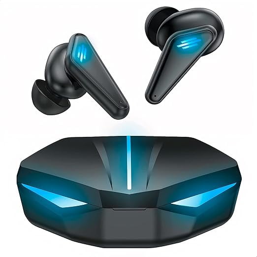 Low Latency Wireless Headphones, Ergonomic Design For Unmatched Comfort, Bluetooth 5.1 Connectivity, RGB LED Charging Case Adds Style, Perfect For Gaming Sessions