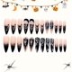 thumbnail image 3 of 24 uñas postizas MACHAO de Halloween góticas rosas negras con diamantes de imitación largas acrílicas, 3 of 5