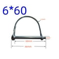 thumbnail image 1 of Pack Of 5 Locking Pins Tubular Folding Pin with Spring Lock, Galvanized(6 Sizes) 6*60, 1 of 7