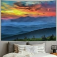 thumbnail image 2 of BCIIG  Blue Ridge Parkway Tapestry Scenic Landscape Appalachian Mountains Ridges Sunset Layers Great Smoky National Tapestry Wall Hanging For Bedroom Living Room Dorm Home Decor, 2 of 6