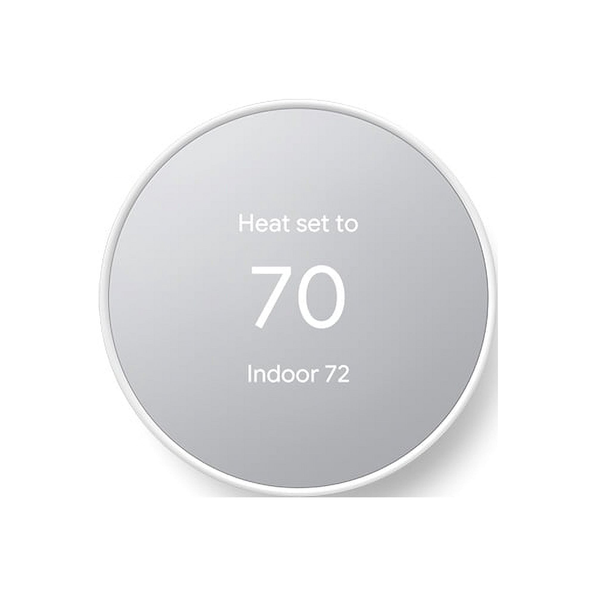 Google Nest Thermostat - Smart Programmable Wi-Fi GA01334-US - Snow