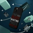 thumbnail image 3 of DistinctInk Tough Case for Apple iPhone 13 (6.1" Screen), Compatible with MagSafe Charging - Time Enjoy Wasting Not Wasted Time, 3 of 6