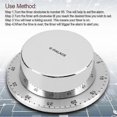 thumbnail image 4 of Kitchen Cooking Timer with Magnet, 60-Minute Alarm, Stainless Steel and ABS, Silver, 4 of 5
