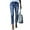 Blue, variant on Womens Jeans High Waisted Stretchy Ripped Distressed Tummy Control Straight Ankle Jean for Women Trendy