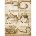 thumbnail image 2 of Vintage Maps 25x32 Black Ornate Wood Framed with Double Matting Museum Art Print Titled - Portuguese maps of the Mediterranean 1630, 2 of 4