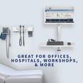 thumbnail image 2 of VIVO White Sit-Stand Wall Mount Counterbalance Monitor Keyboard Workstation, 2 of 8