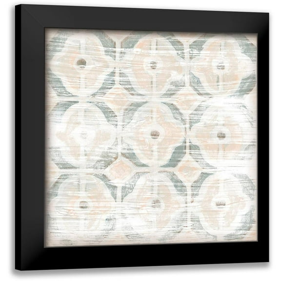 Vess, June Erica 12x12 Black Modern Framed Museum Art Print Titled - Vintage Blush Tile II