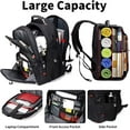 thumbnail image 4 of SHRRADOO Extra Large 50L Travel Laptop Backpack with combination lock, College High School Backpack Airline Approved Business Work Bag Fits 17 Inch Computer for Men Women, 4 of 8
