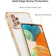 thumbnail image 3 of for Samsung Galaxy A23 4G/5G Case Luxury Plating Edge Case Cover Slim Lightweight Glossy Bling Phone Case Soft TPU Shockproof Bumper Case Electroplated Case,White, 3 of 12
