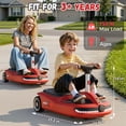 thumbnail image 2 of TOYBSNR 12V Electric Wiggle Car with Pedal, Ride on Toys for Kids with Cleaning Fun, Kids Car with Detachable Mop, Car for Kids Ages 3+, Indoor Outdoor, Red&Black, 2 of 7
