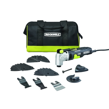UPC: 0845534015461 | Rockwell RK5142K Sonicrafter F50 4.0 Amp Oscillating Multi-Tool 33-Piece Kit with Bag  Variable Speed  Hyperlock Clamping  Low Vibration and Universal Fit System
