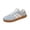 Blue, variant on Willtoo Women's Print lace-up Low-top Flat Sneakers Slip-on Rubber-Soled Slip-Resistant Casual and Stylish Walking Shoes for Work