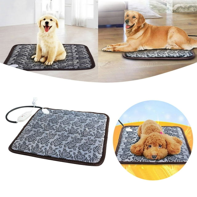 Pet Heating Pad Adjustable Temperature Warm Bed Mat for Dogs Cats Kennels and Pet Beds