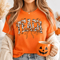 thumbnail image 3 of Halloween Teach Pumpkin Bow T-Shirt, Cute Teacher Graphic Tee, Retro Spooky Season Shirt, Fall Classroom Apparel Gift for Her - Orange, S, 3 of 3