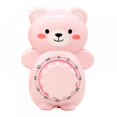 thumbnail image 1 of Cute Cartoon Bear Timers 60 Minutes Mechanical Kitchen Cooking Timer Clock Loud Alarm Counters Manual Timer (Pink), 1 of 3