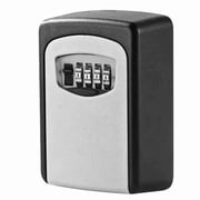 Key Lock Box Keys Storage Lock Box with 4 Digits Combination Resettable Codes Wall Mounted Outdoor Waterproof Cover