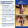 thumbnail image 6 of Brace Direct Women's Short Air Walker Boot - Pink Lined Medical Walking Boot For Women, 6 of 8