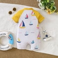 thumbnail image 4 of Lullu Baby Swimsuit Boy UPF 50+ Short Sleeve Zip up Rash Guard One-Piece Bathing Suit Swimwear, 4 of 8