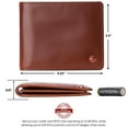 thumbnail image 4 of Alpine Swiss Connor Executive Bifold Wallet | Business Passcase for Men | Premium Leather | Dual ID Windows | RFID Blocking | Gift Box Included, 4 of 7