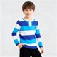 thumbnail image 2 of Odeerbi Chicos Henley Camisas Algodón Color Bloque Rayas Bordado Camisa de Manga Larga, 2 of 6