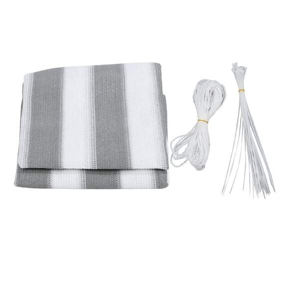 Brise-vue pour balcon - Protection contre les UV - En polyéthylène haute densité - Pour terrasse, jardin, piscine extérieure - Blanc grisâtre