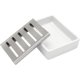 thumbnail image 3 of Ceramic Soap Dish Stainless Steel Soap Holder for Bathroom and Shower Double Layer Draining Soap Box 2 PCS, 3 of 5