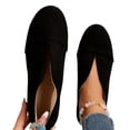 thumbnail image 6 of Slip On Shoes Women, Slip On Flats Shoes for Women Comfortable Faux Suede Round Toe V Cut Casual Ballet Flats Soft Loafers Nurse Walking Shoes Lightweight Breathable Boat Shoes for Office Work, 6 of 6