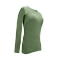 thumbnail image 4 of ACTIVE UNIFORMS Under Scrub Tee Crew Neck Long Sleeve T-Shirt Underscrubs Tee Pack of 5 (Dill Green, X-Small), 4 of 6