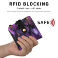 thumbnail image 4 of Small Wallet For Women Bifold Leather Pocket Coin Credit Card Holder With RFID Blocking Glowing Butterflies, 4 of 6