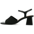thumbnail image 3 of Journee Womens Evylinn Knit Block Heel Dress Sandals, Widths Available, 3 of 10