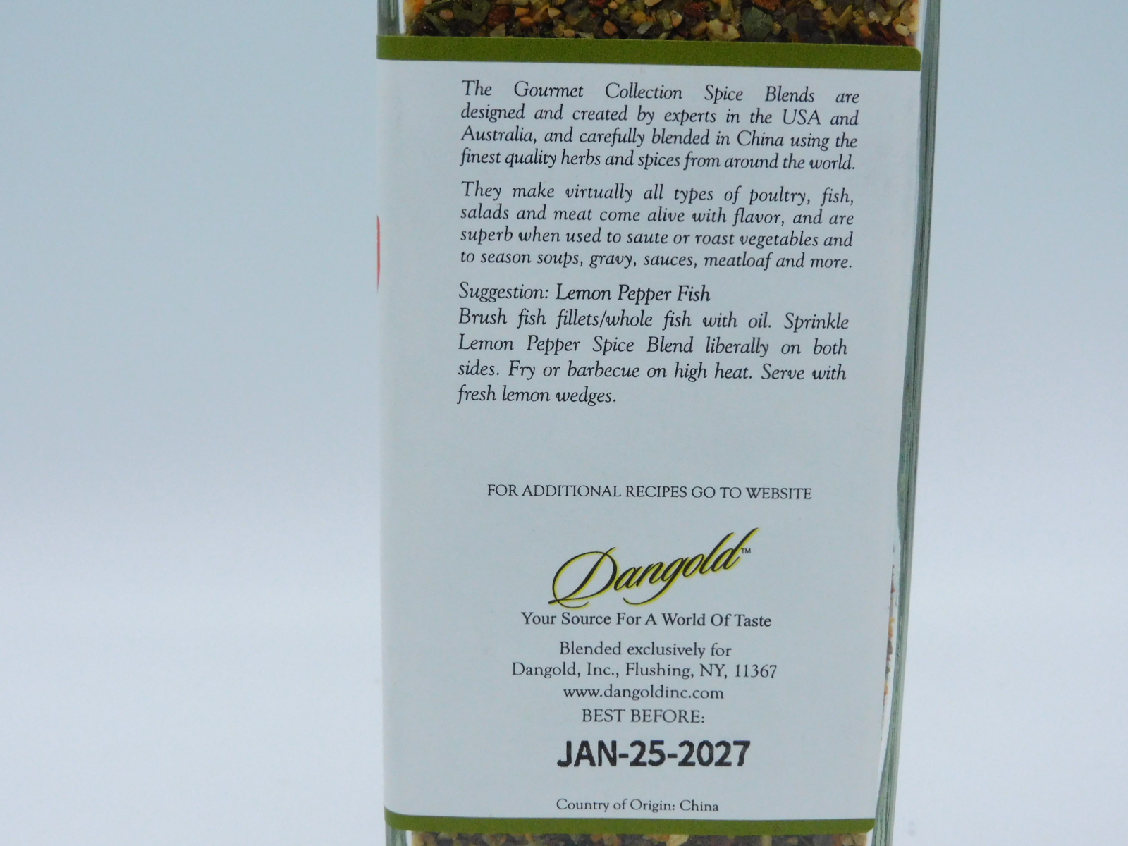 Large The Gourmet Collection Lemon Pepper Spice Blend 7.58 oz by Gourmet Collection - Calorie Free