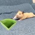 thumbnail image 5 of 2-Piece Ceramic Triangle Hamster Squirrel Rat Ceramic Food Basin Anti-Turn Anti-Bite - green, 5 of 5