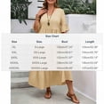 thumbnail image 3 of Horkkom Tiered Dress Women Plus Size Summer V Neck Maxi Dresses A Lined Casual Beach Sundresses XXL, 3 of 8