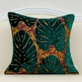 thumbnail image 1 of Funda de almohada Alerfa de terciopelo cortado con hojas cuadradas, 50 x 50 cm, 1 of 7
