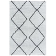 thumbnail image 2 of SAFAVIEH August Raphael Diamond Shag Area Rug, Ivory/Grey, 8' x 10', 2 of 9
