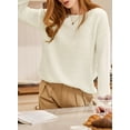 thumbnail image 2 of DOKOTOO Women Sweaters Crewneck Long Sleeve Knit Pullover Casual Fall Lightweight Oversized Loose Fit Sweater Top, 2 of 5
