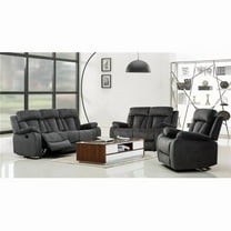 Home Roots 329386 Modern Fabric Sofa Set, Grey - 120 in.