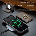 thumbnail image 5 of Dteck Magnetic PU Leather Case for iPhone 16E (2025), Compatible with MagSafe Accessory, Detachable Wallet RFID Blocking Card Holder Ring Stand Shockproof Protective Phone Case, Coffee, 5 of 7