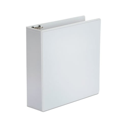 Economy Round Ring View Binder 3 Rings, 3" Capacity, 11 x 8.5, White
