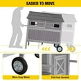 thumbnail image 5 of Aivituvin Chicken Coop Upgrade Durable Outdoor Chicken House with Large Wheels, Nesting Box, Leakproof Pull-on Tray and UV-Resistant Roof Panel (Grey), 5 of 8