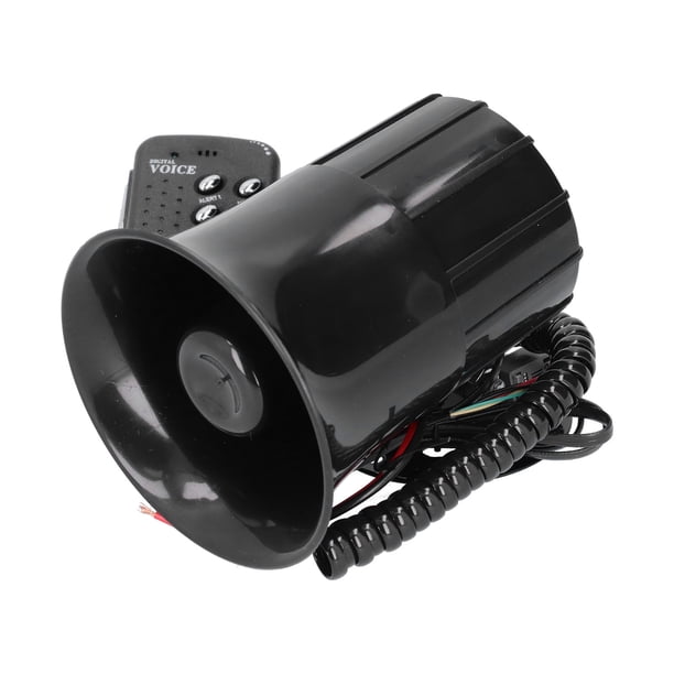 Bocina de alarma para automóvil, 50 W, 120 dB, megáfono potente para automóvil, altavoz de advertencia para automóvil, rendimiento inigualable