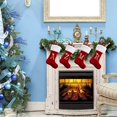 thumbnail image 2 of JIUOU Monogramme Bas de Noël avec Lettres, Bas en Peluche Super Doux Blancs Grands Bas Brodés Bas Lettres Rouges pour Cadeau de Noël, Décoration Personnalisée Classique pour la Famille, 2 of 6