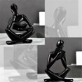 thumbnail image 4 of Black Thinkers Resin Statue Reading Ornament,B, 4 of 5