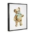 thumbnail image 4 of Stupell Industries Teddy Bear Green Bow Kids Nursery Animal Graphic Art Metallic Gold Floating Framed Canvas Print Wall Art, Design by Studio Q, 4 of 5