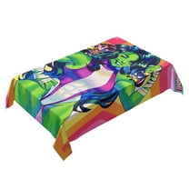 She Hulk-theme square tablecloth has an iconic print, fits most tables, and is easy to care for perfect gifts for fans friends and family，55" x 71"（140*180cm）