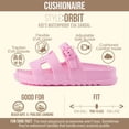 thumbnail image 3 of Cushionaire Orbit Kids Sandals Lightweight Waterproof EVA Slides with Adjustable Buckle Everyday Casual Comfort Girls Sandals, 3 of 25